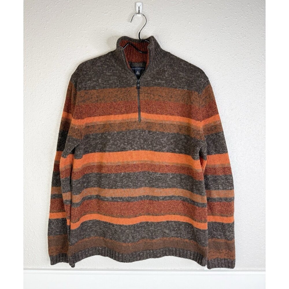 VTG Banana Republic Wool Sweater Striped Grunge Dad Grandpa Y2K 2003 Men Sz
